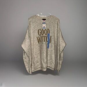 Vince Camuto Cream Sweater with 'Good Witch' Design